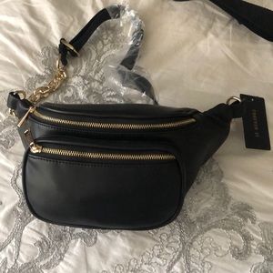 Black & Gold Fanny Pack